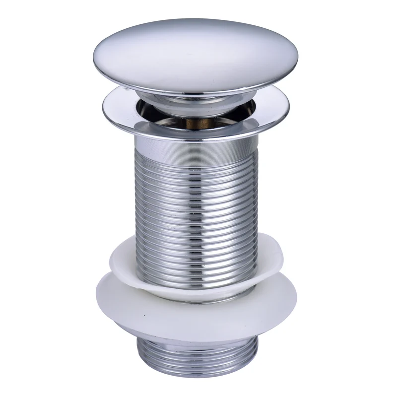 Lux Unslotted Basin Clicker Waste - Chrome
