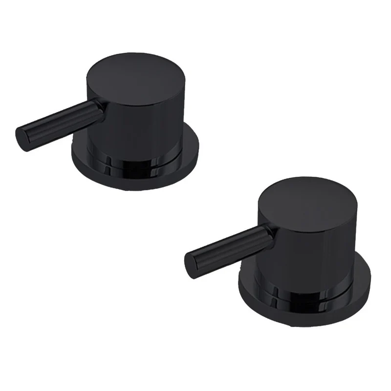 Lux Bath Side Valves - Matt Black