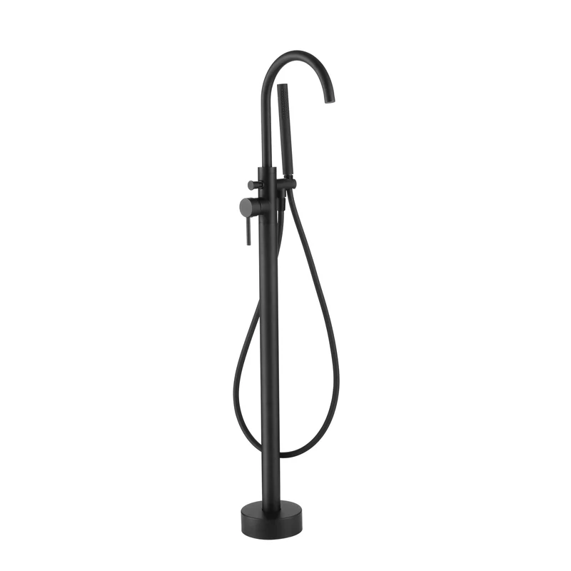 Lux Floorstanding Bath Shower Mixer - Matt Black