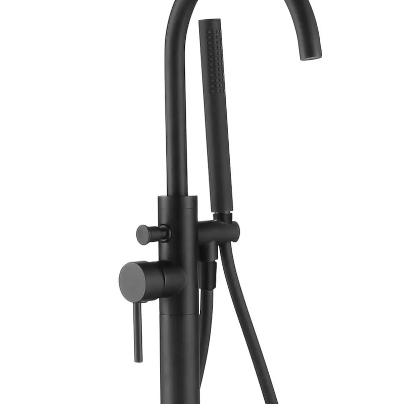 Lux Floorstanding Bath Shower Mixer - Matt Black