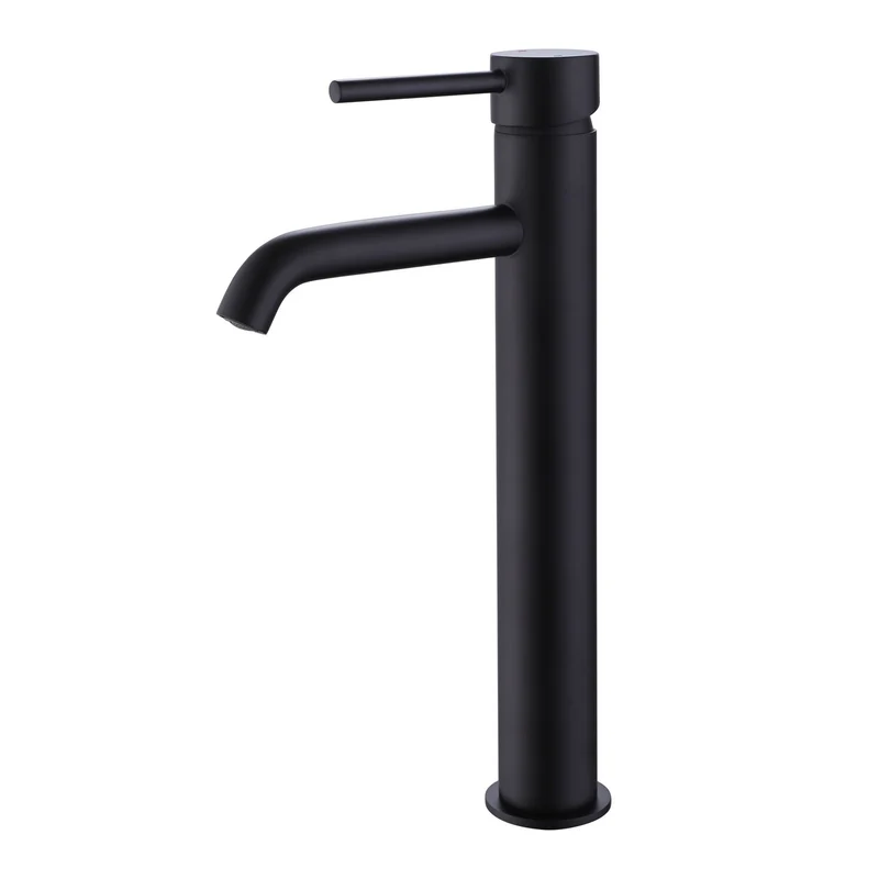 Lux Tall Monobloc Basin Mixer - Matt Black