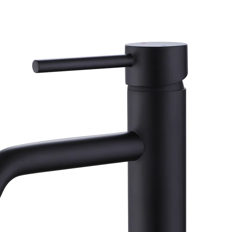 Lux Tall Monobloc Basin Mixer - Matt Black