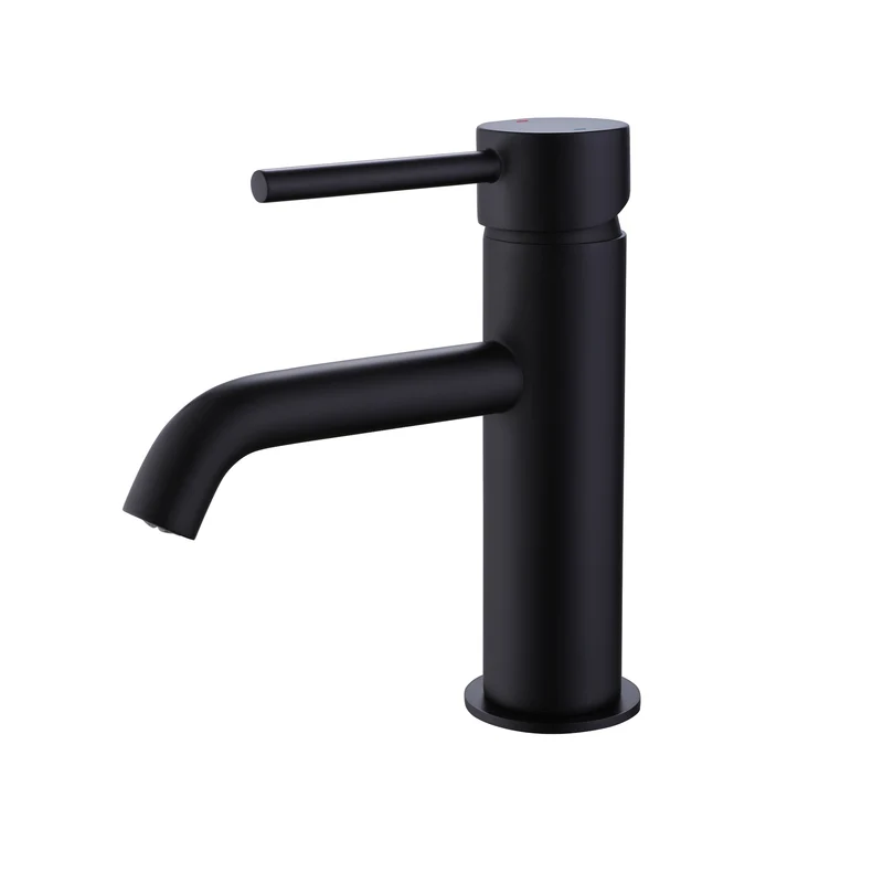 Lux Monobloc Basin Mixer With Waste - Matt Black