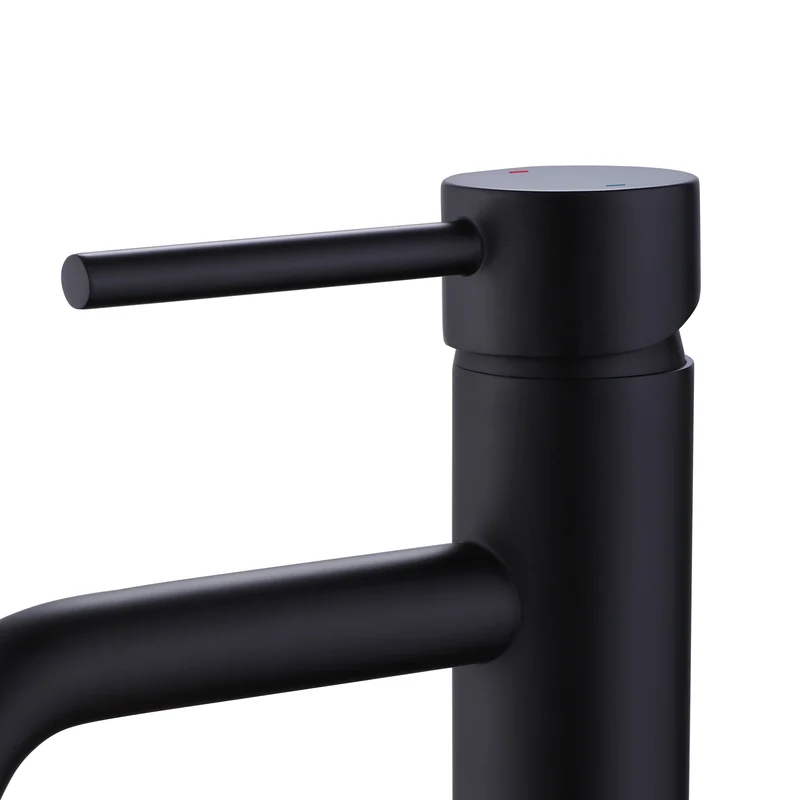 Lux Monobloc Basin Mixer With Waste - Matt Black