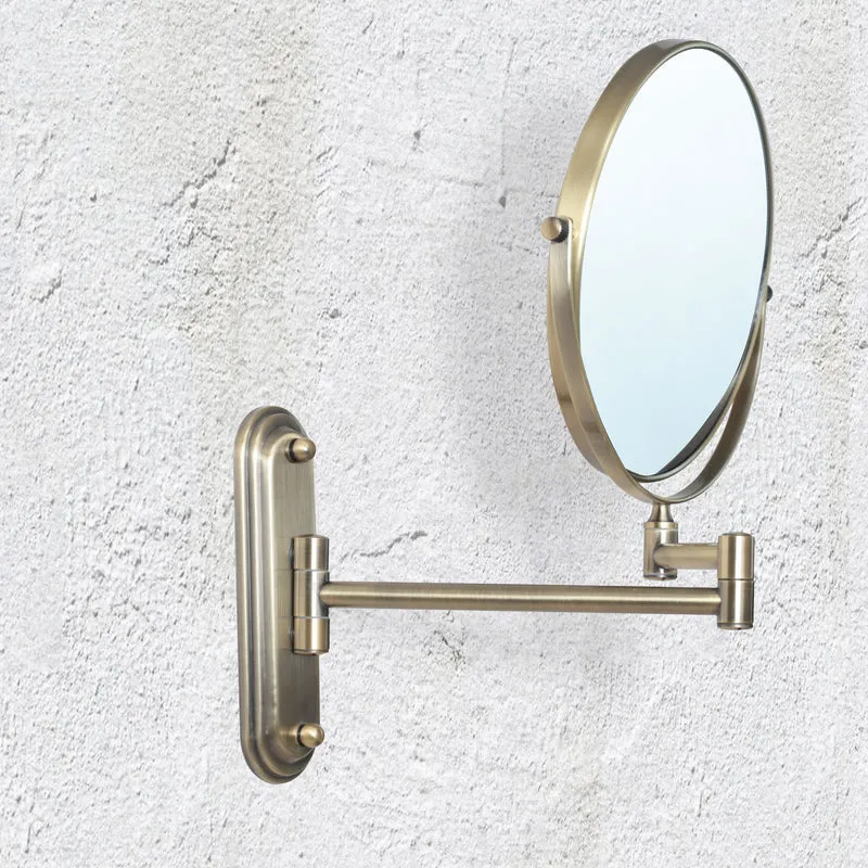 Origins Living Taylor Reversible 5X Magnifying Wall Mirror - Aged Brass