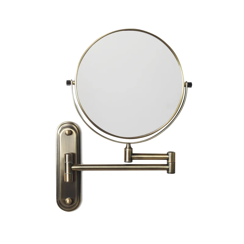 Origins Living Taylor Reversible 5X Magnifying Wall Mirror - Aged Brass