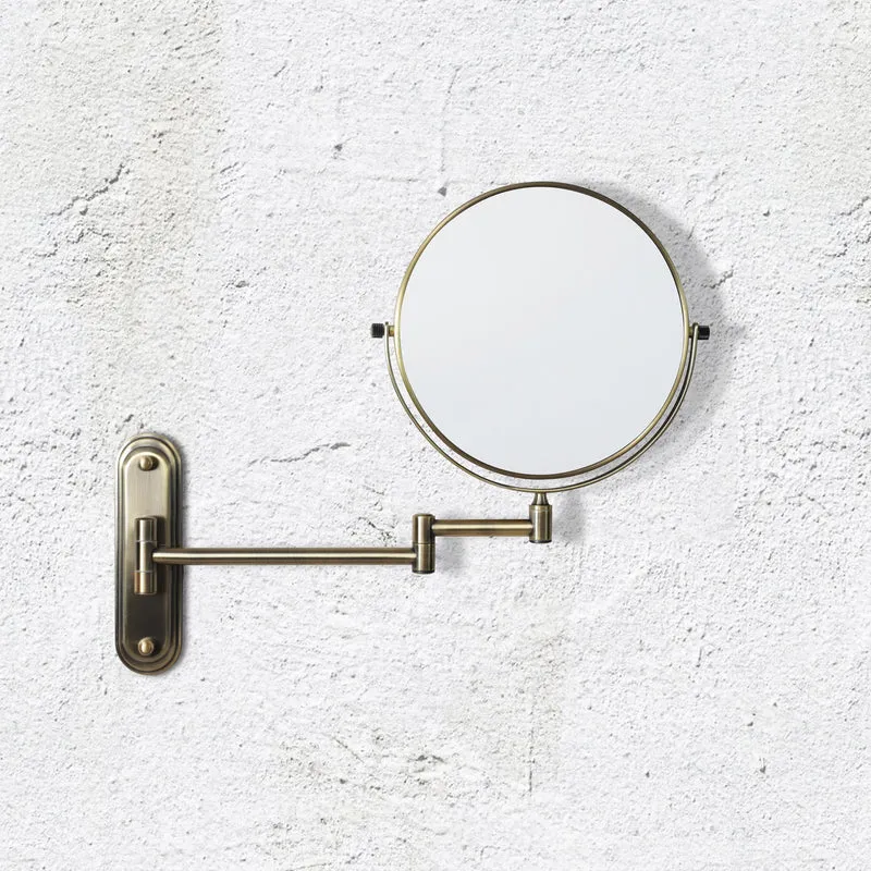 Origins Living Taylor Reversible 5X Magnifying Wall Mirror - Aged Brass
