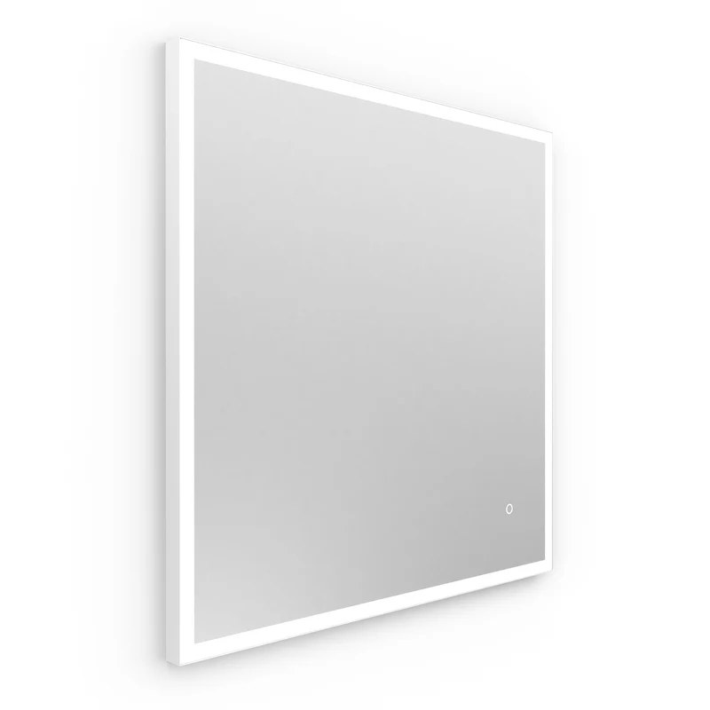 Origins Living Tate Light Square Mirror 70x70cm - Matt White