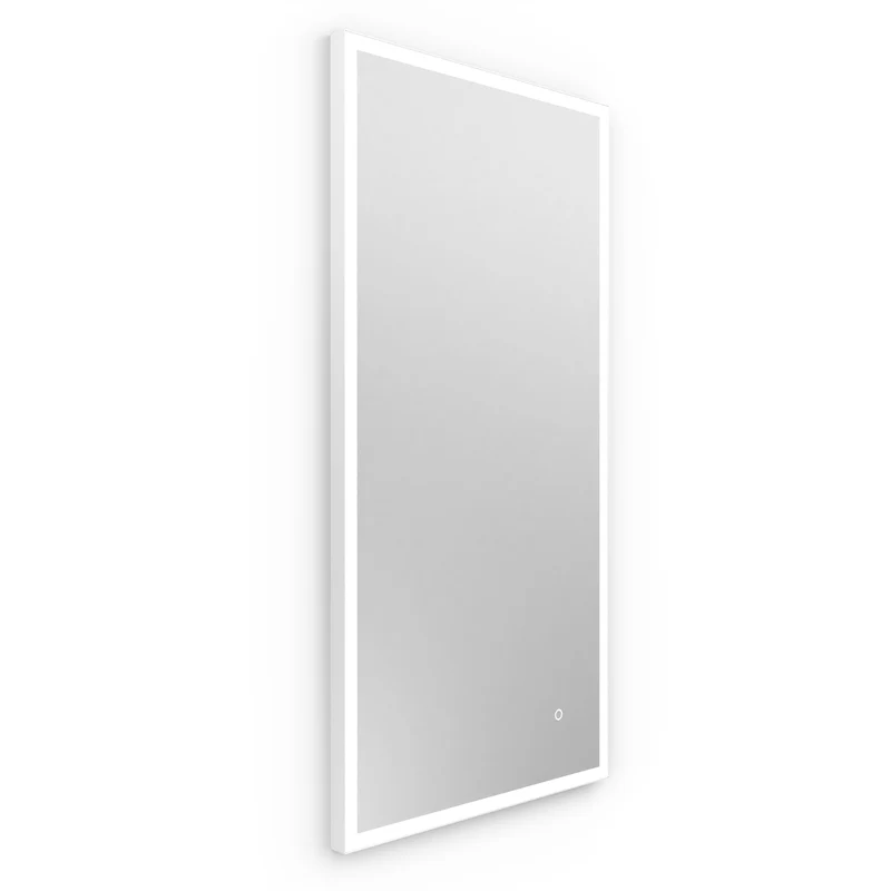 Origins Living Tate Light Rectangular Mirror 50x100cm - Matt White