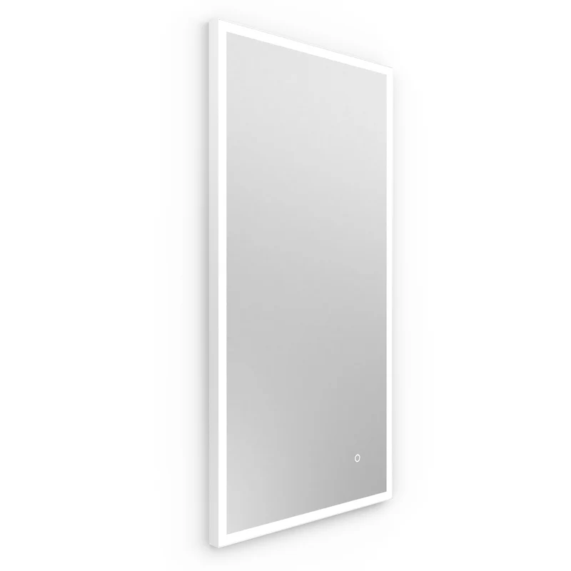 Origins Living Tate Light Rectangular Mirror 40x80cm - Matt White
