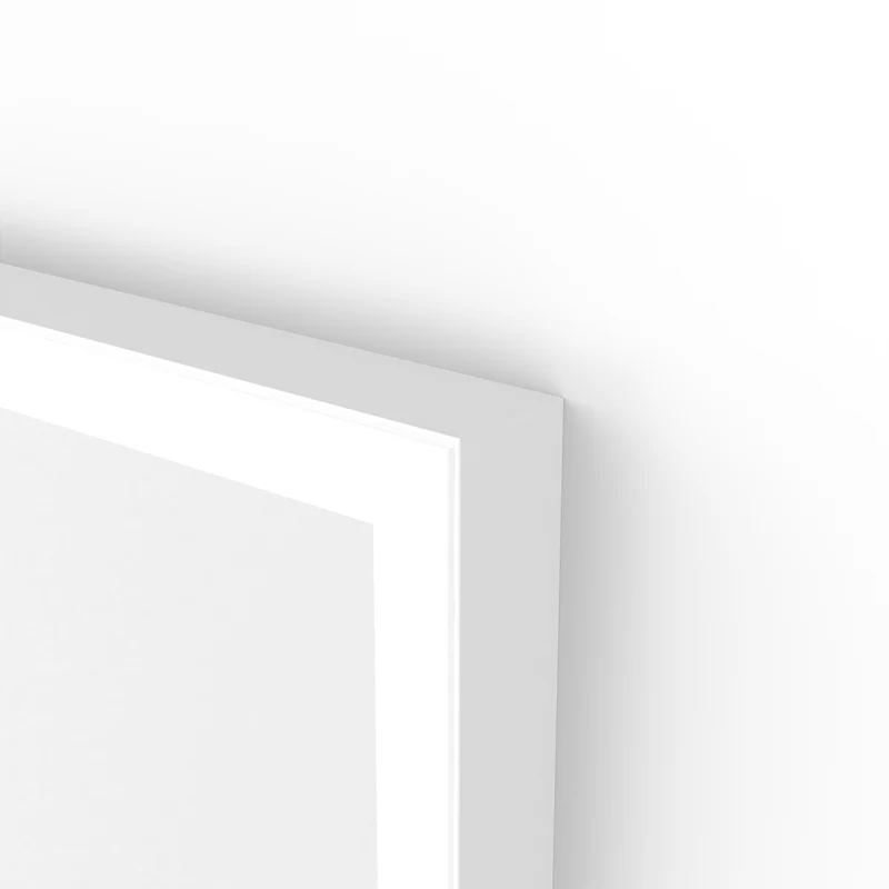 Origins Living Tate Light Rectangular Mirror 100x70cm - Matt White