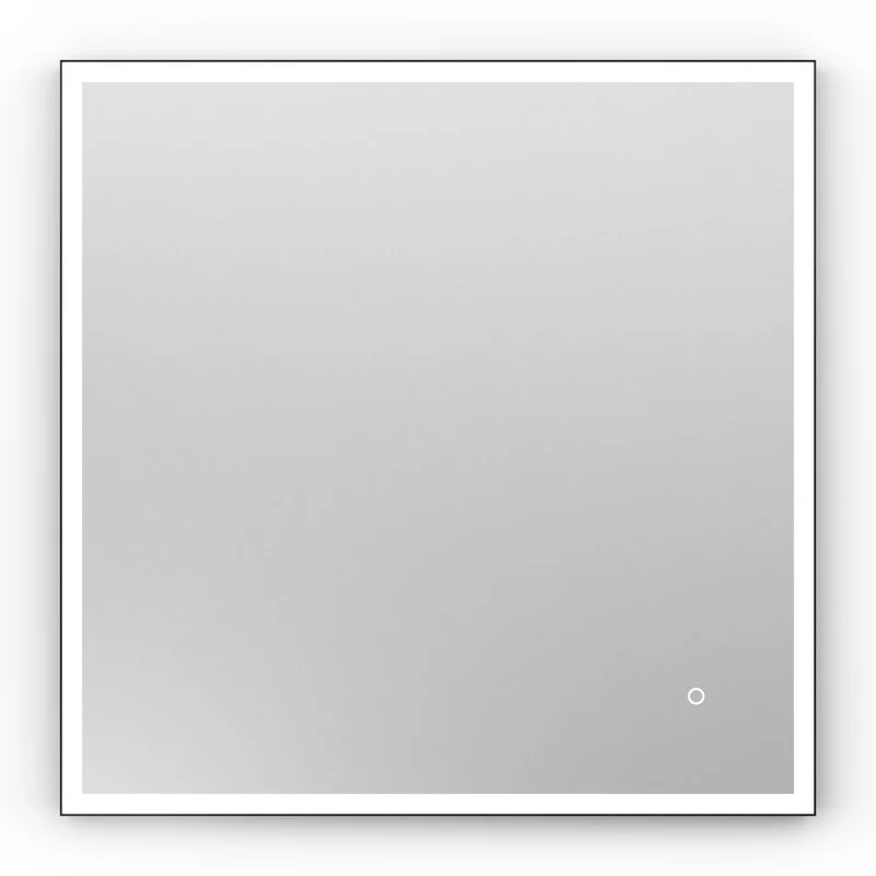 Origins Living Tate Light Square Mirror 70x70cm - Matt Black