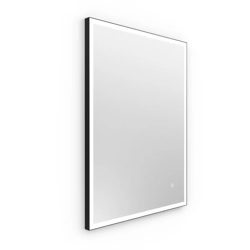 Origins Living Tate Light Rectangular Mirror 60x80cm - Matt Black
