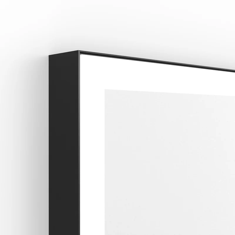 Origins Living Tate Light Rectangular Mirror 50x100cm - Matt Black