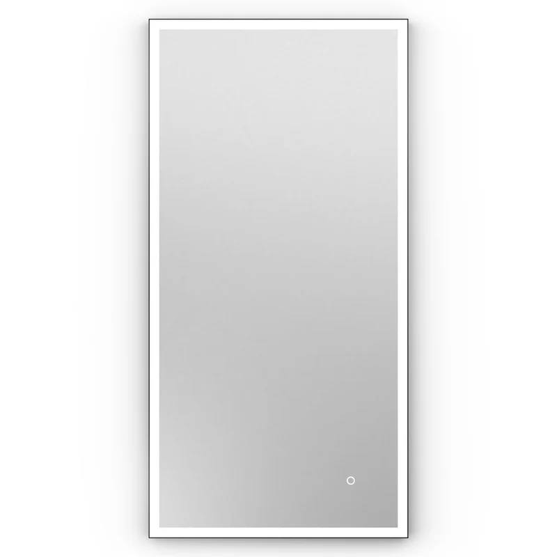Origins Living Tate Light Rectangular Mirror 50x100cm - Matt Black