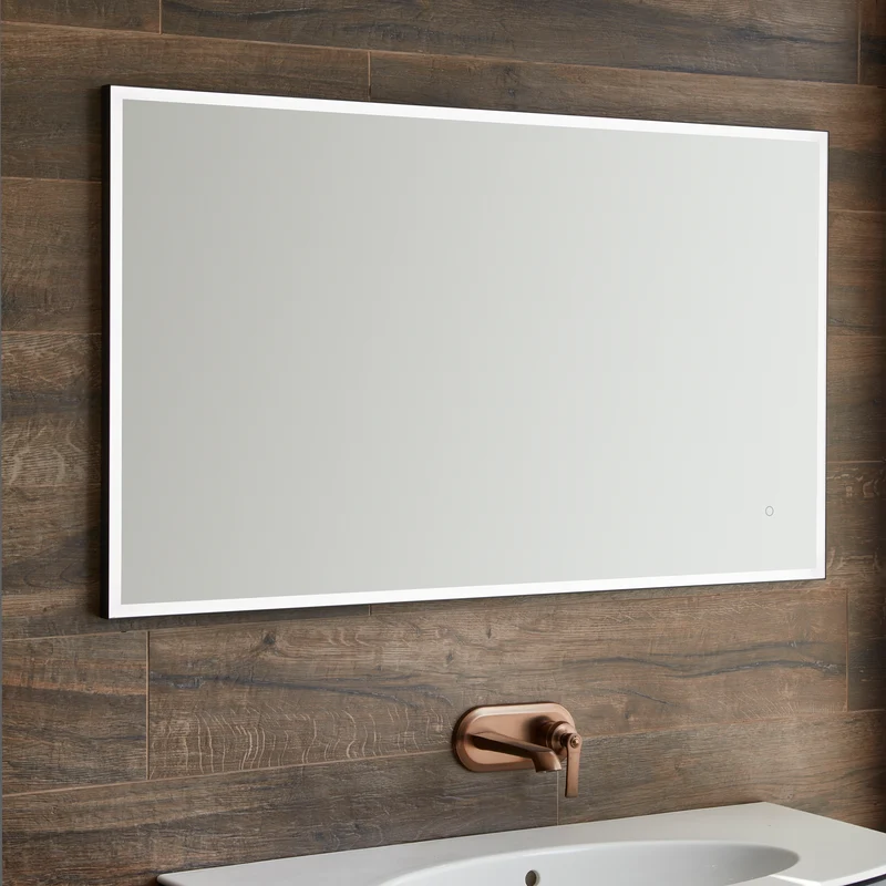 Origins Living Tate Light Rectangular Mirror 120x70cm - Matt Black