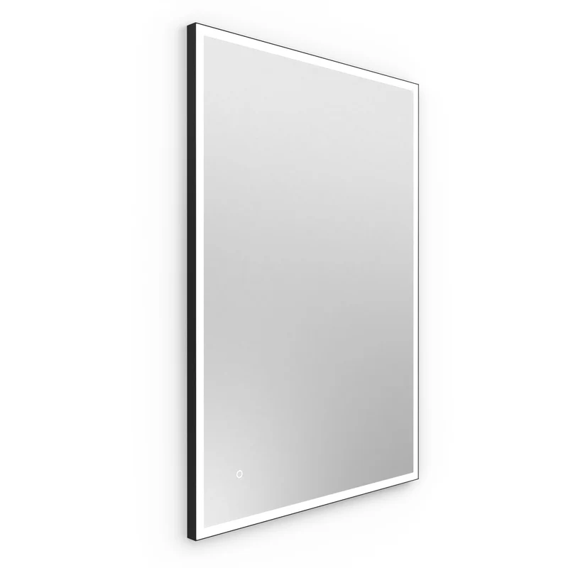 Origins Living Tate Light Rectangular Mirror 100x70cm - Matt Black