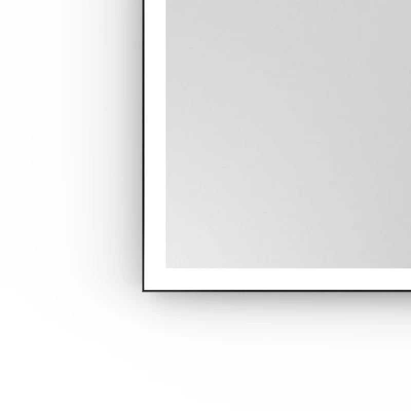 Origins Living Tate Light Rectangular Mirror 100x70cm - Matt Black