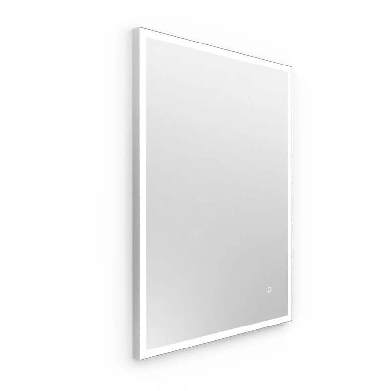 Origins Living Tate Light Rectangular Mirror 60x80cm - Polished Aluminium