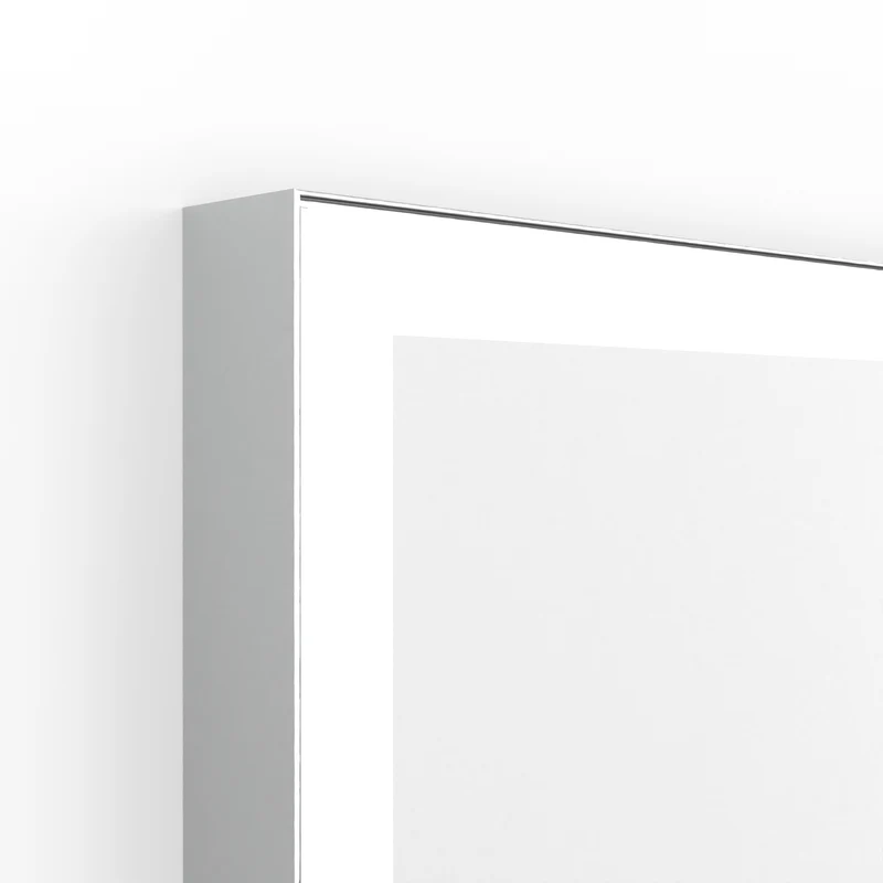 Origins Living Tate Light Rectangular Mirror 50x100cm - Polished Aluminium