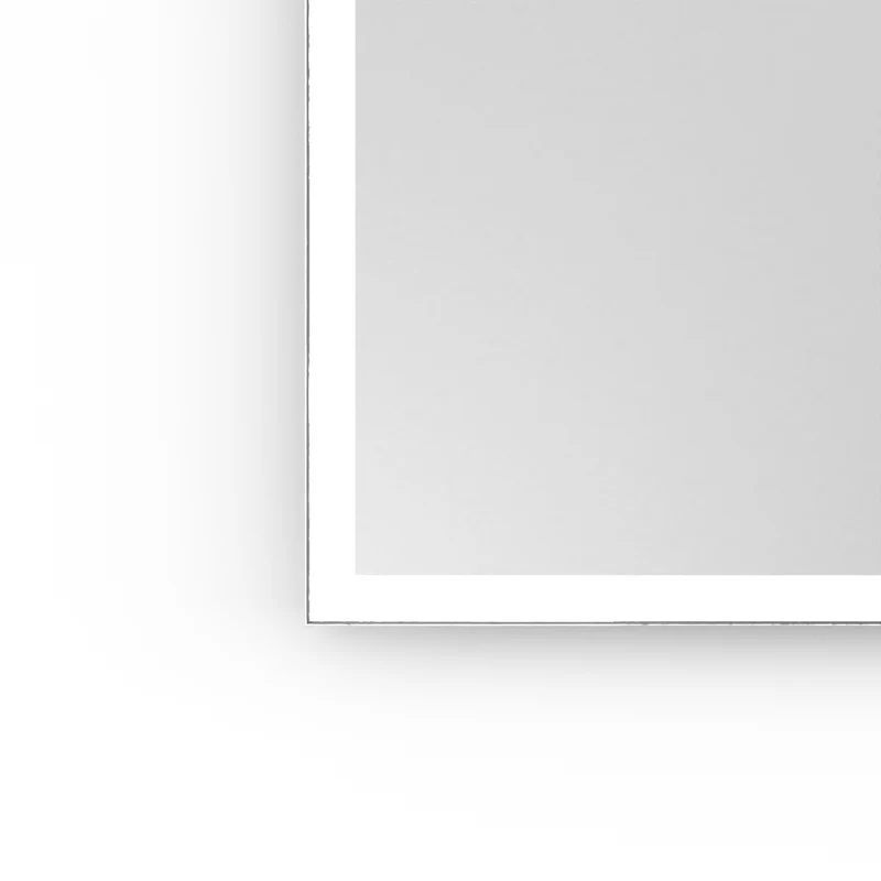 Origins Living Tate Light Rectangular Mirror 100x70cm - Polished Aluminium