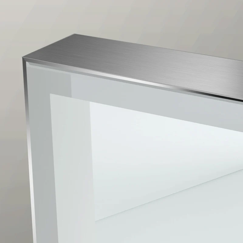 Origins Living Tate Light Rectangular Mirror 120x70cm - Polished Aluminium