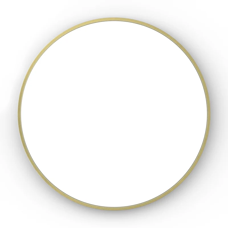 Origins Living Lomax Round Mirror 60cm - Brushed Brass