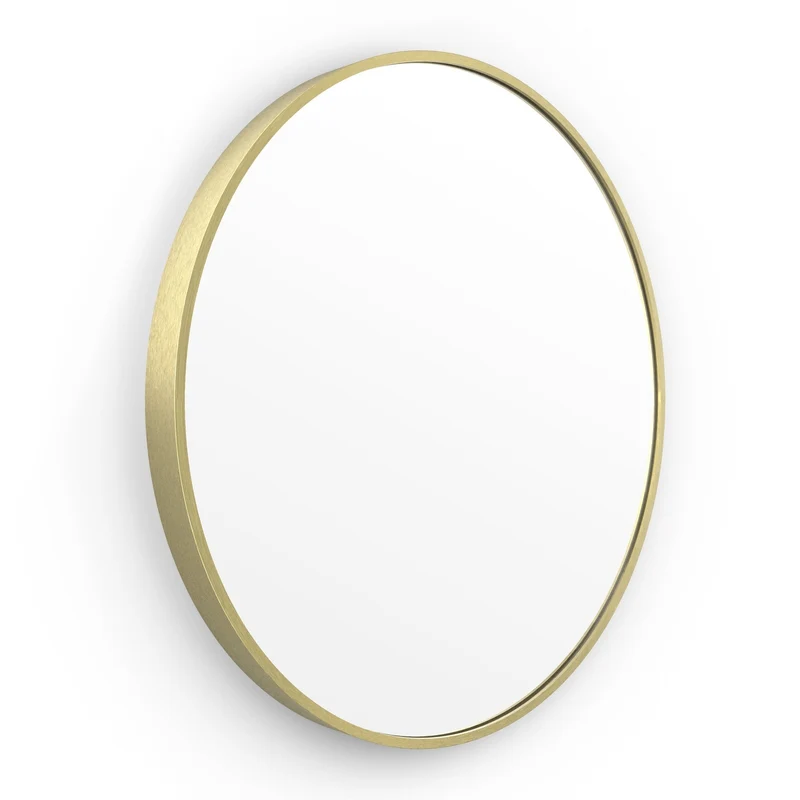 Origins Living Lomax Round Mirror 60cm - Brushed Brass