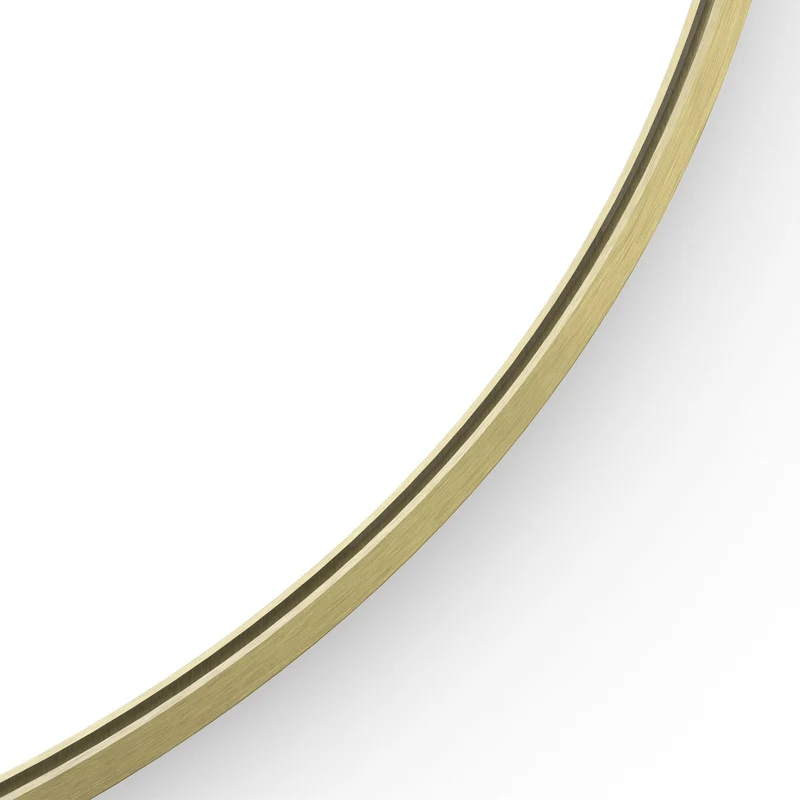 Origins Living Lomax Round Mirror 60cm - Brushed Brass
