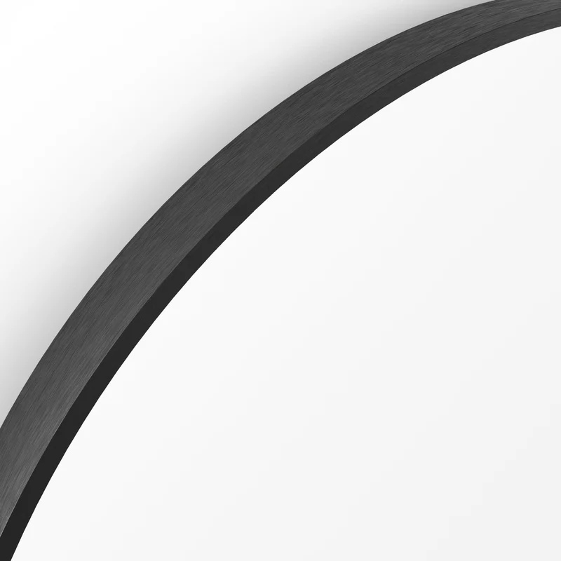 Origins Living Lomax Round Mirror 70cm - Matt Black