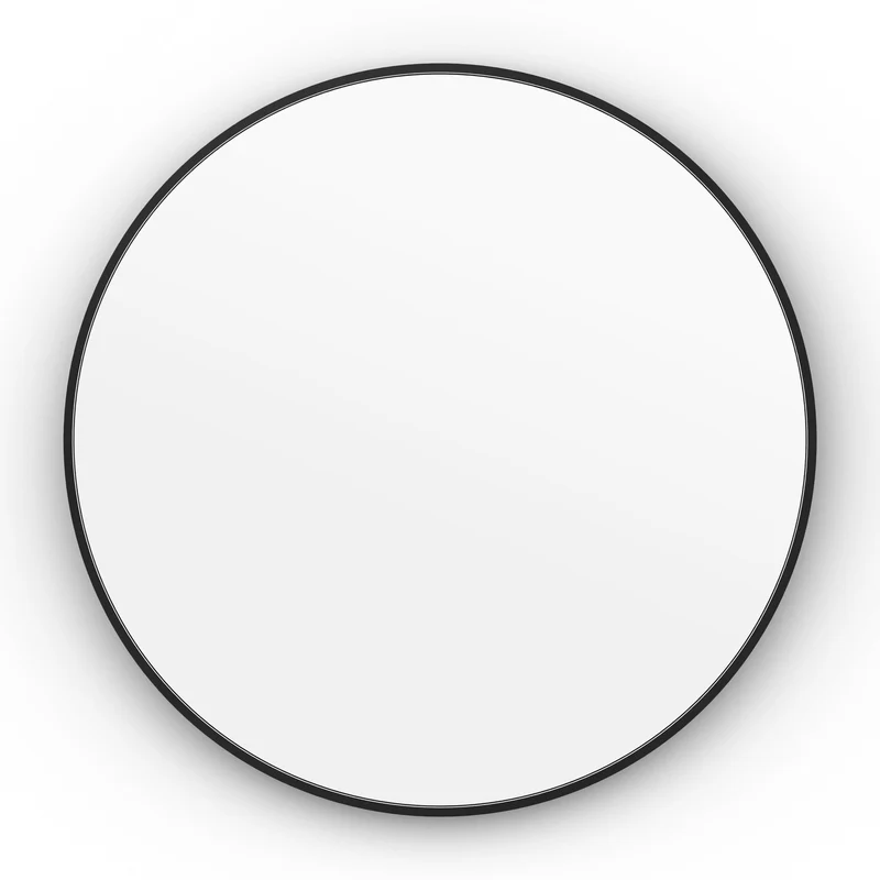 Origins Living Lomax Round Mirror 70cm - Matt Black