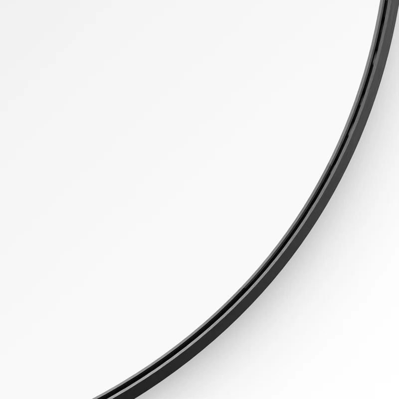 Origins Living Lomax Round Mirror 70cm - Matt Black