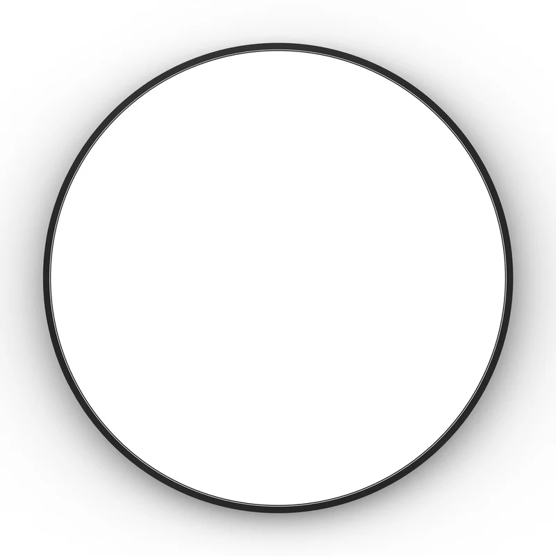 Origins Living Lomax Round Mirror 60cm - Matt Black