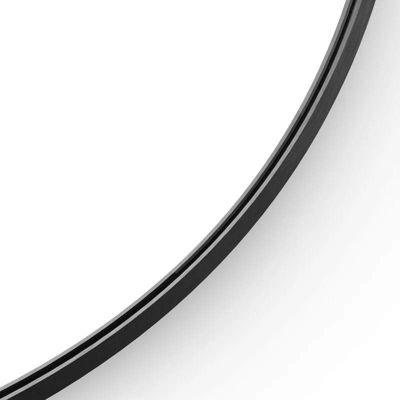 Origins Living Lomax Round Mirror 60cm - Matt Black