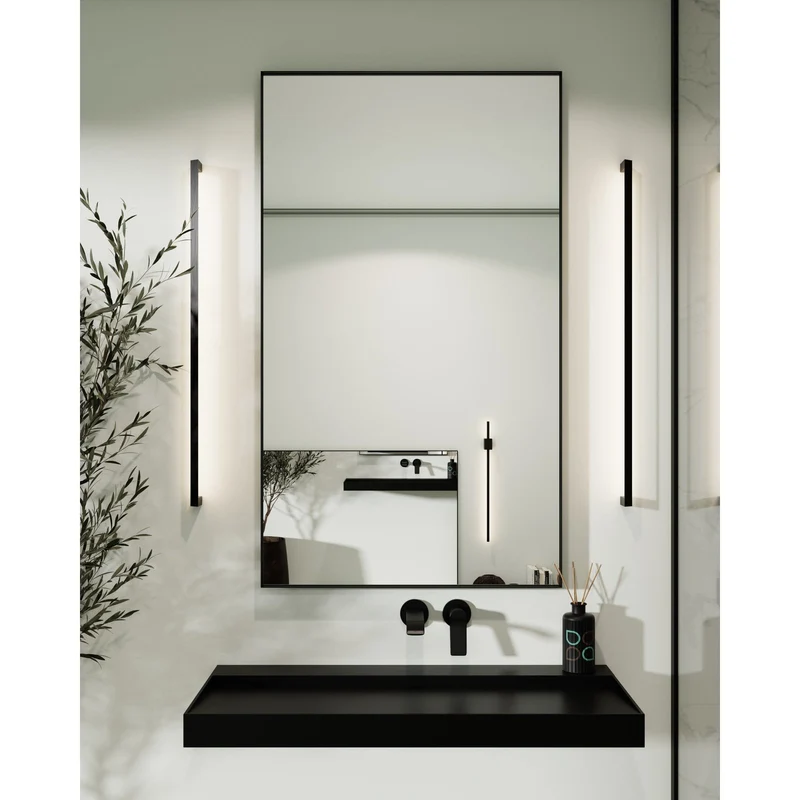 Origins Living Newington Rectangular Mirror 120x70cm - Matt Black