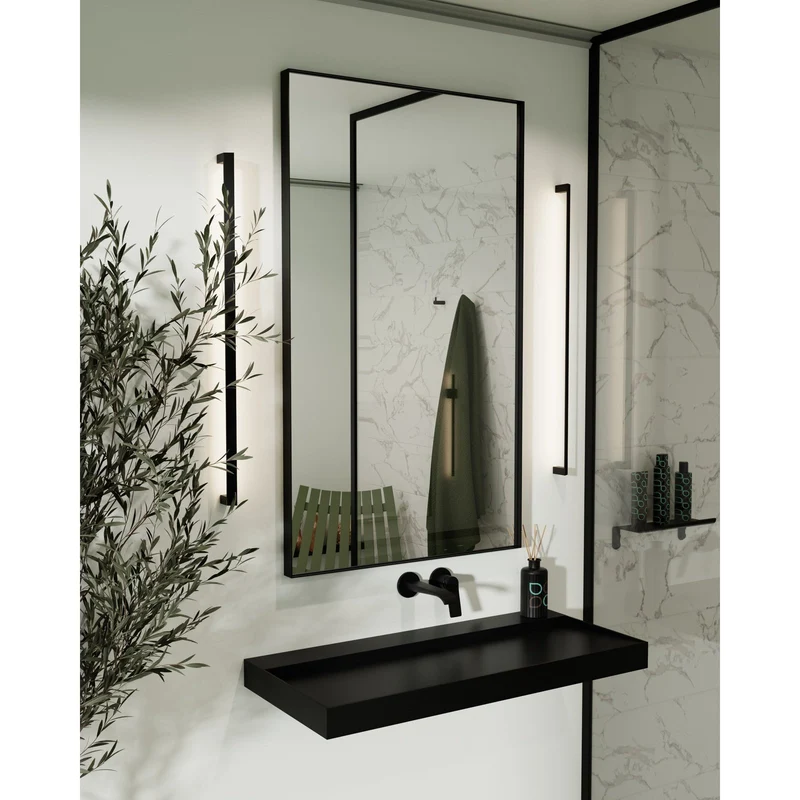 Origins Living Newington Rectangular Mirror 120x70cm - Matt Black