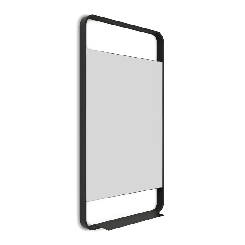 Origins Living Ludgate Mirror with Shelf 55x100cm - Matt Black