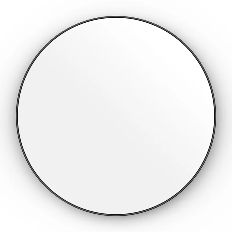 Origins Living City Round Mirror 80cm - Matt Black