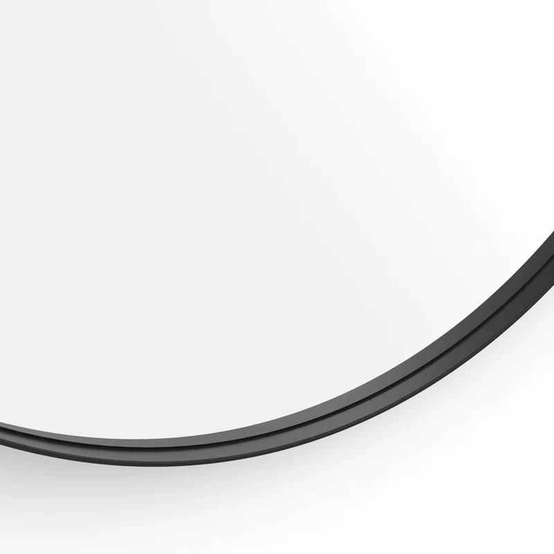 Origins Living City Round Mirror 80cm - Matt Black