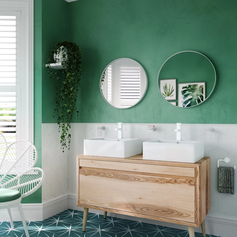 Origins Living City Round Mirror 60cm - Matt White