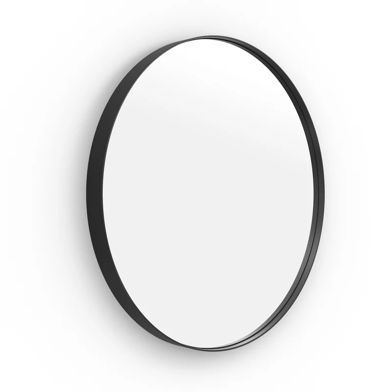 Origins Living City Round Mirror 60cm - Matt Black