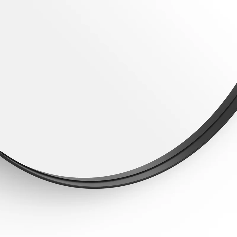 Origins Living City Round Mirror 60cm - Matt Black
