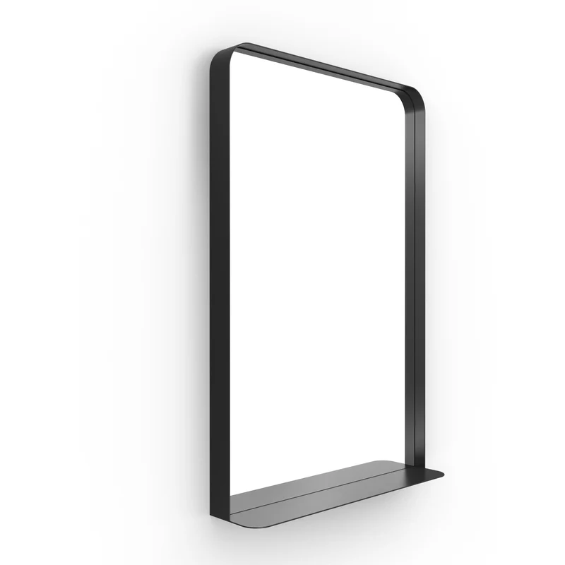 Origins Living City Mirror with Shelf 50 - Matt Black