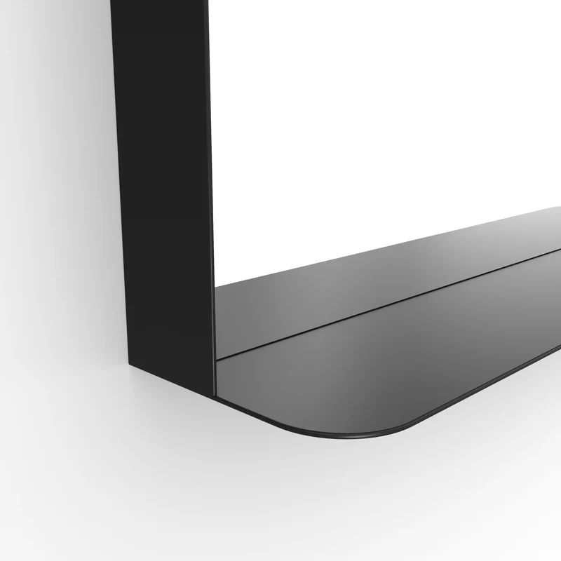 Origins Living City Mirror with Shelf 50 - Matt Black