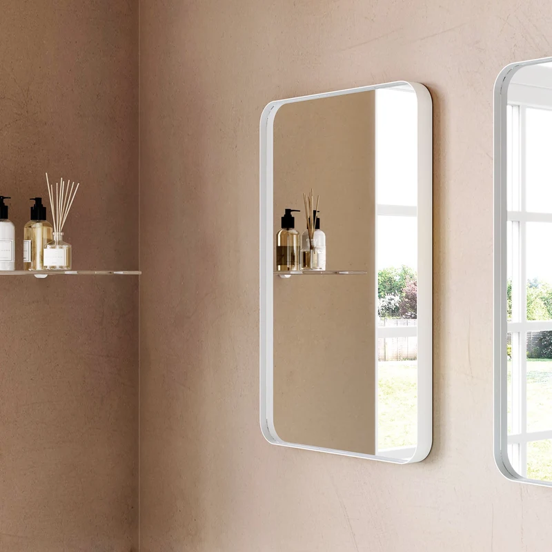 Origins Living City Rectangular Mirror 50x75cm - Matt White