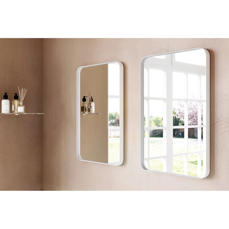 Origins Living City Rectangular Mirror 50x75cm - Matt White