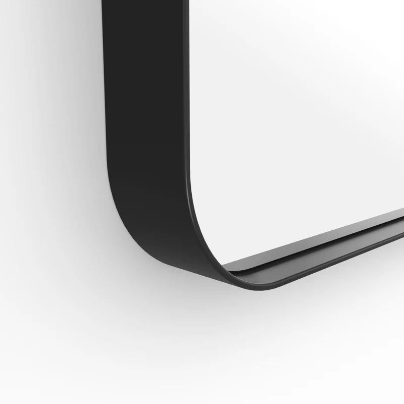 Origins Living City Rectangular Mirror 50x75cm - Matt Black
