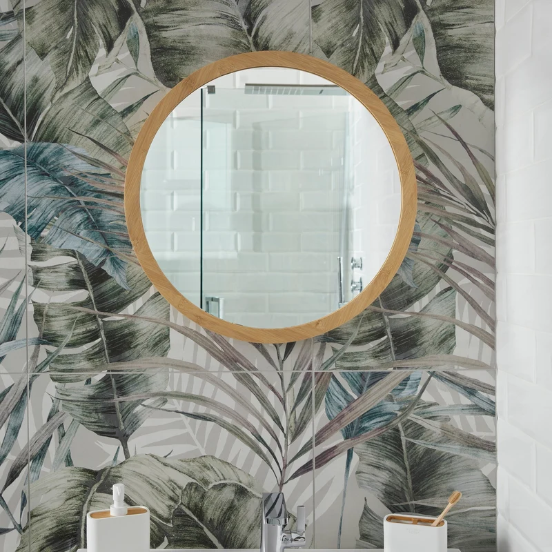 Origins Living Kenji Mirror Round 60cm - Bamboo