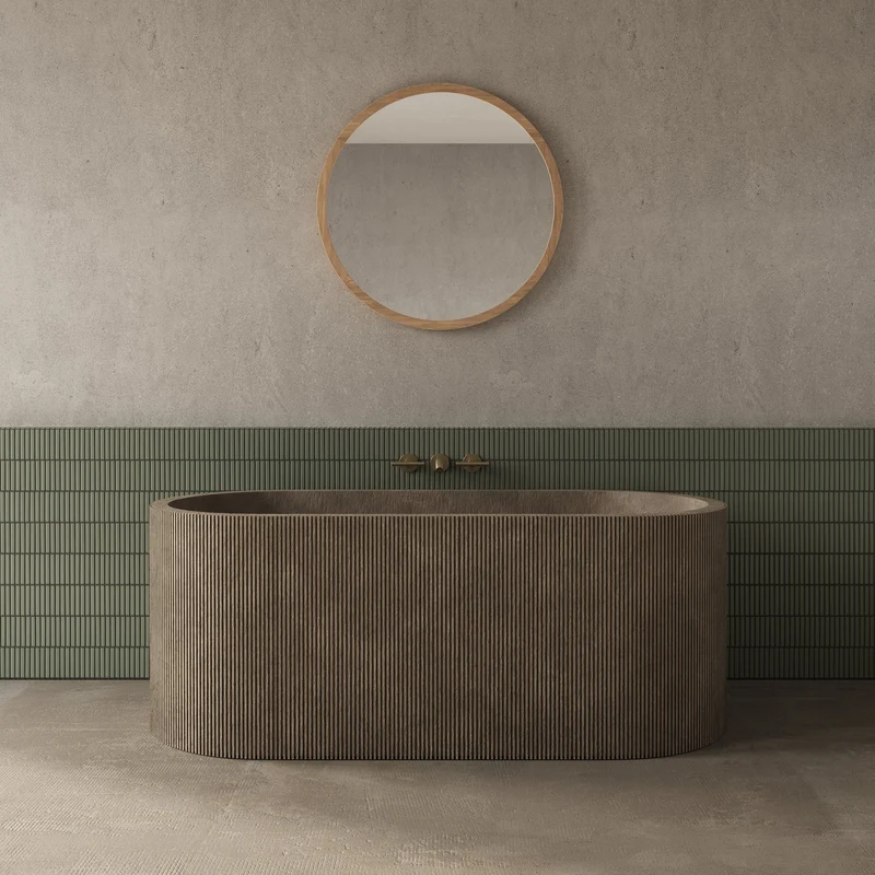Origins Living Kenji Mirror Round 60cm - Bamboo