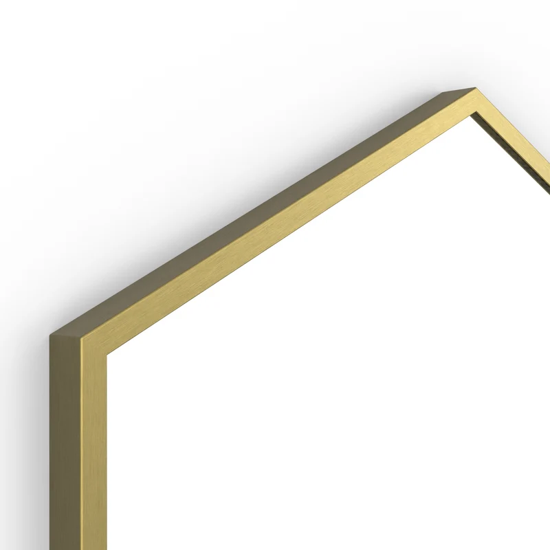 Origins Living Docklands Hexagonal Mirror 50x75cm - Brushed Brass